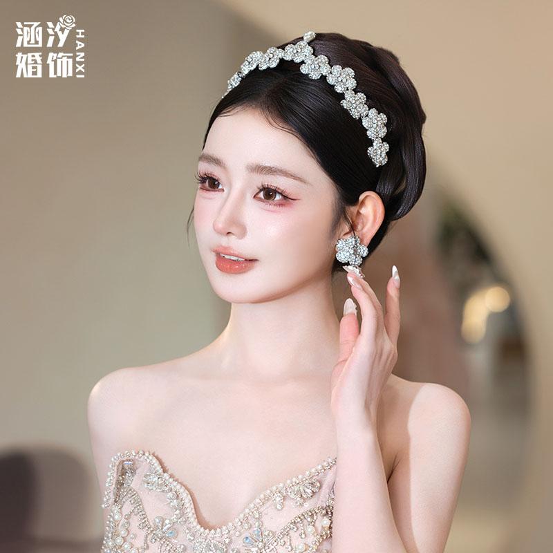 新娘高级感花朵轻奢皇冠结婚王冠