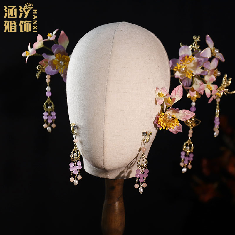 中式新娘头饰旗袍晨袍汉服发簪