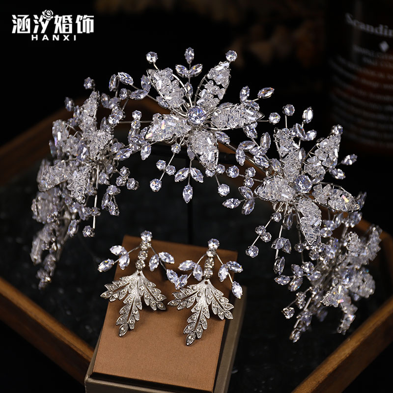 涵汐新款锆石重工新娘结婚皇冠