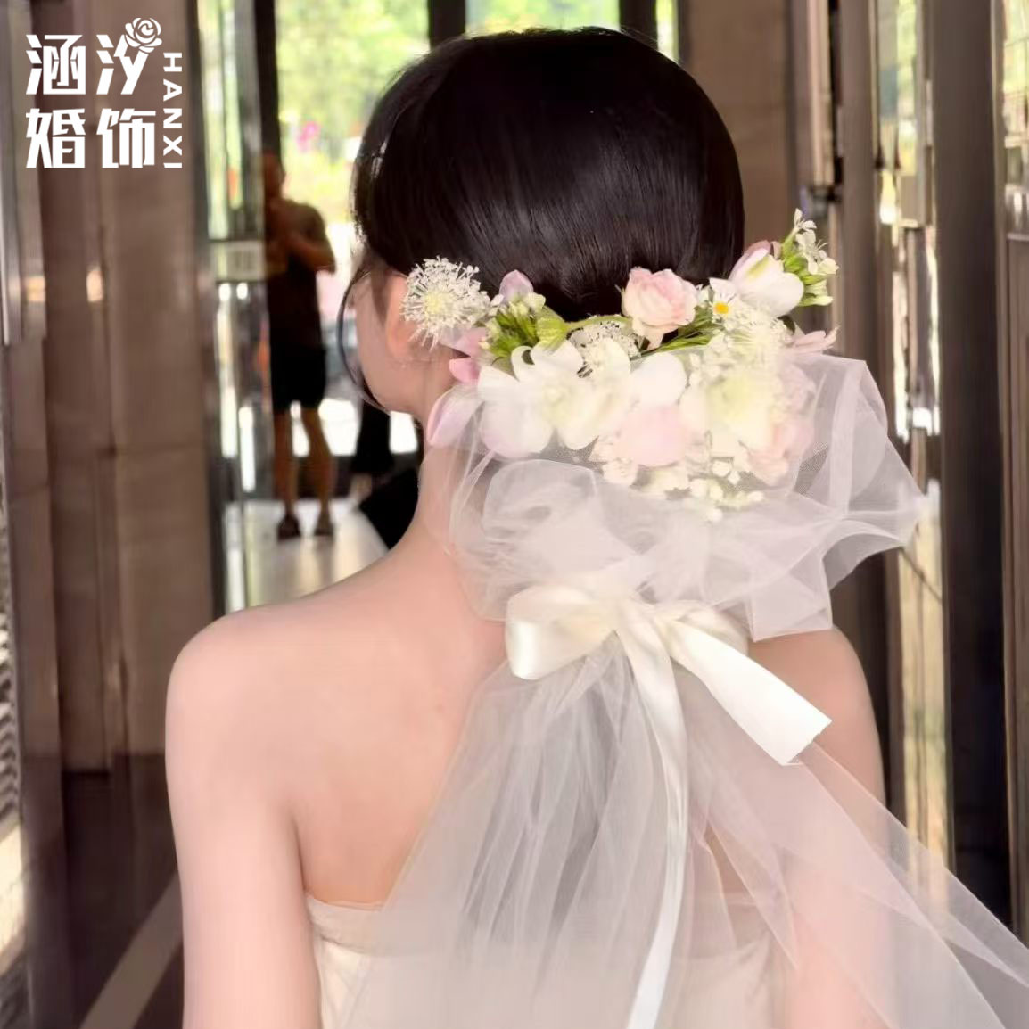 涵汐森系仙美仿真蝴蝶结发夹