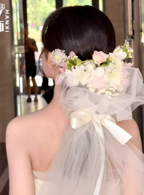 涵汐森系仙美仿真蝴蝶结发夹