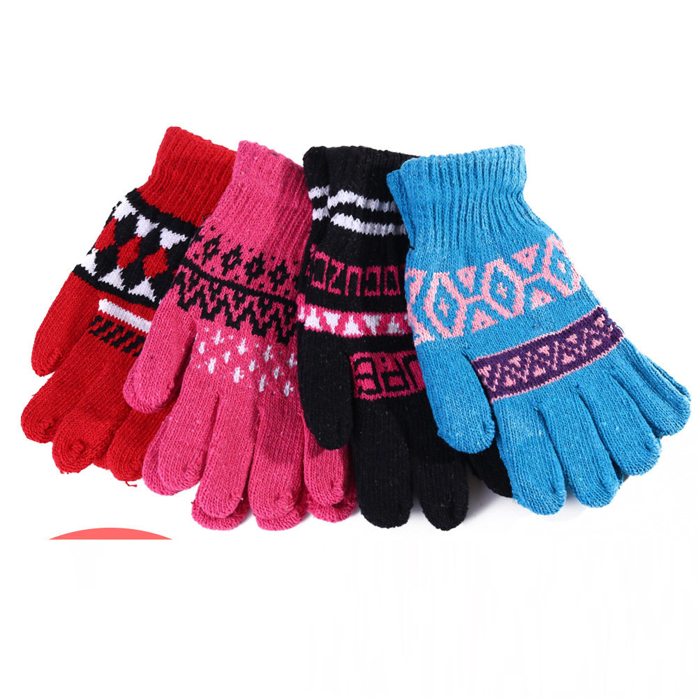 冬天保暖手套女生加绒针