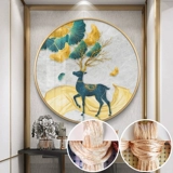 Cross Elk 2021 Новая гостиная ручная линия ручной вышиты круглая крыльца.