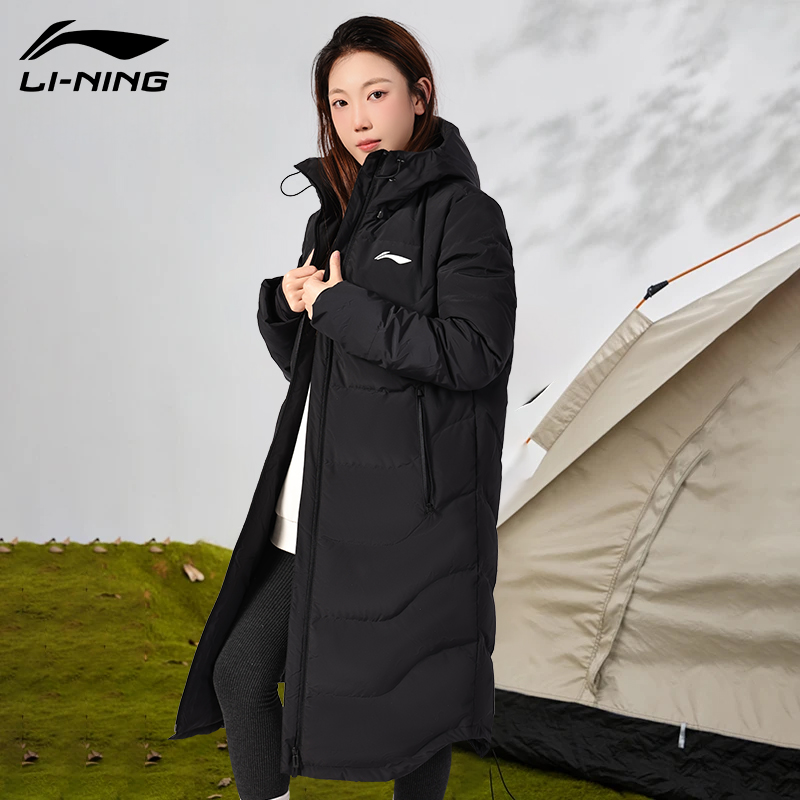 李宁羽绒服女长款过膝2024新款
