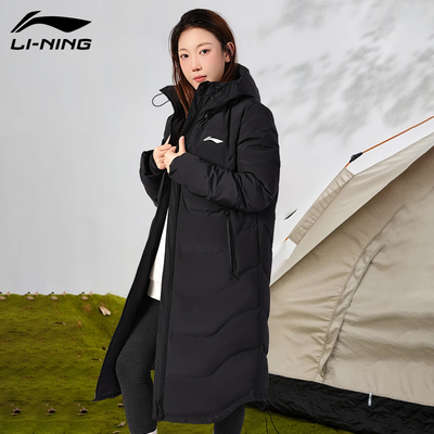 李宁羽绒服女长款过膝2024新款