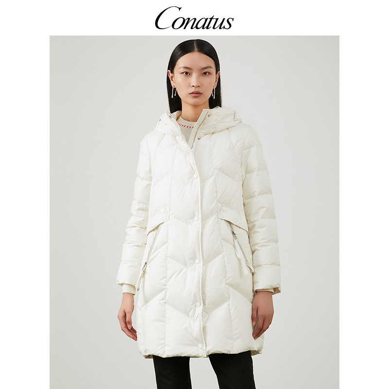 CONATUS/珂尼蒂思中长款羽绒服冬季新款时尚修身保暖面包服