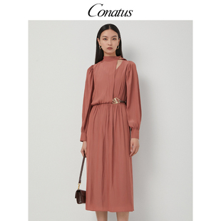 新款 镂空设计裙子女 珂尼蒂思别致绝美连衣裙秋季 CONATUS