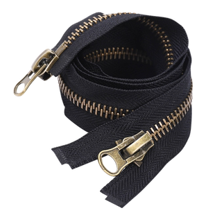 8号双开双头金属拉链青古铜铜齿拉锁迷彩外套大衣羽绒服口袋拉链