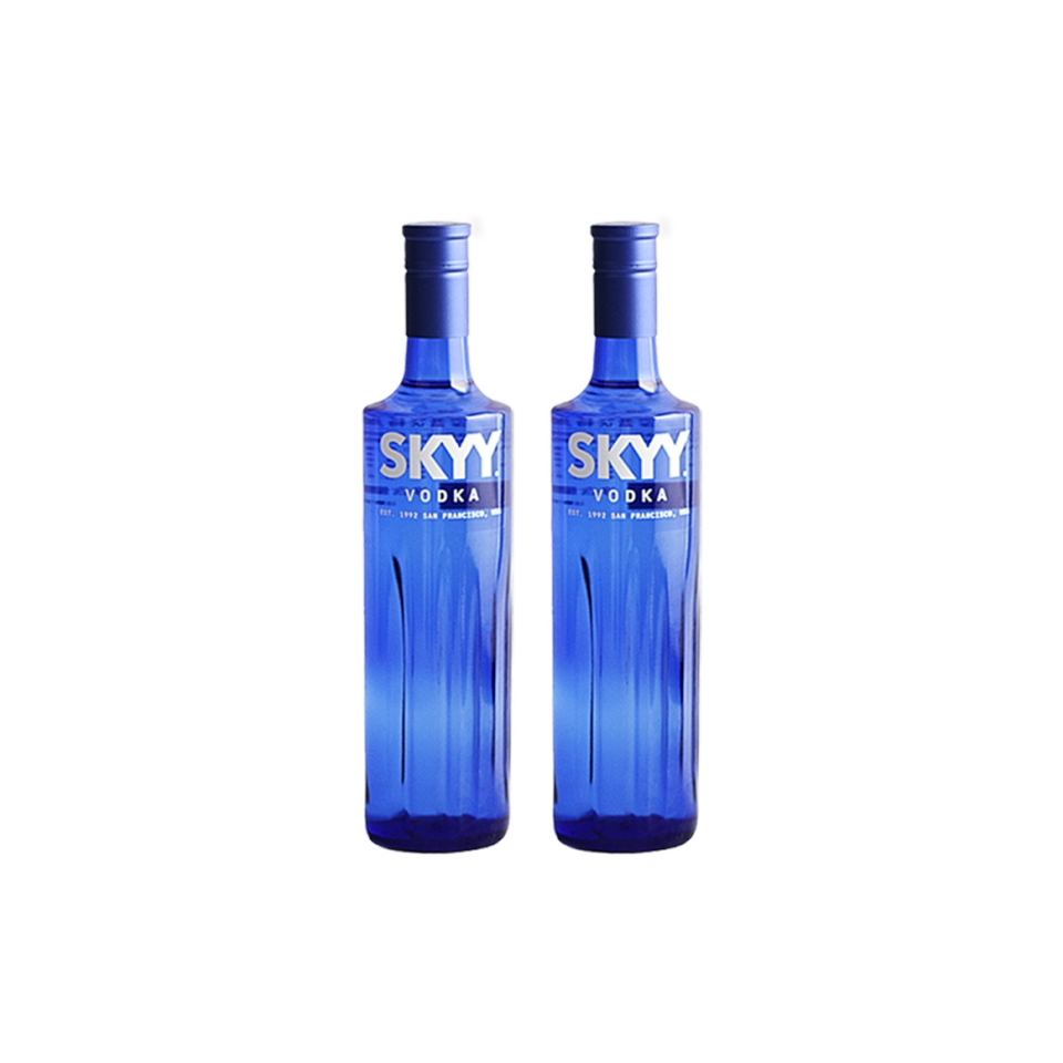 深蓝伏特加原味 SkyyVodka国行正品鸡尾酒基酒双支装原装进口洋酒