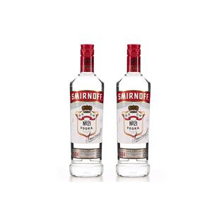 斯米诺伏特加双支装 国行正品 皇冠伏特加红牌进口洋酒 SMIRNOFF