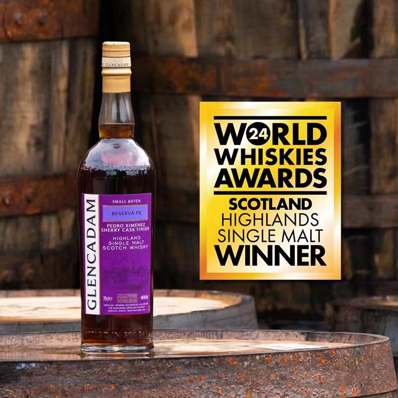 格兰卡登PX雪莉桶单一麦芽威士忌Glencadam英国原装进口洋酒700ml