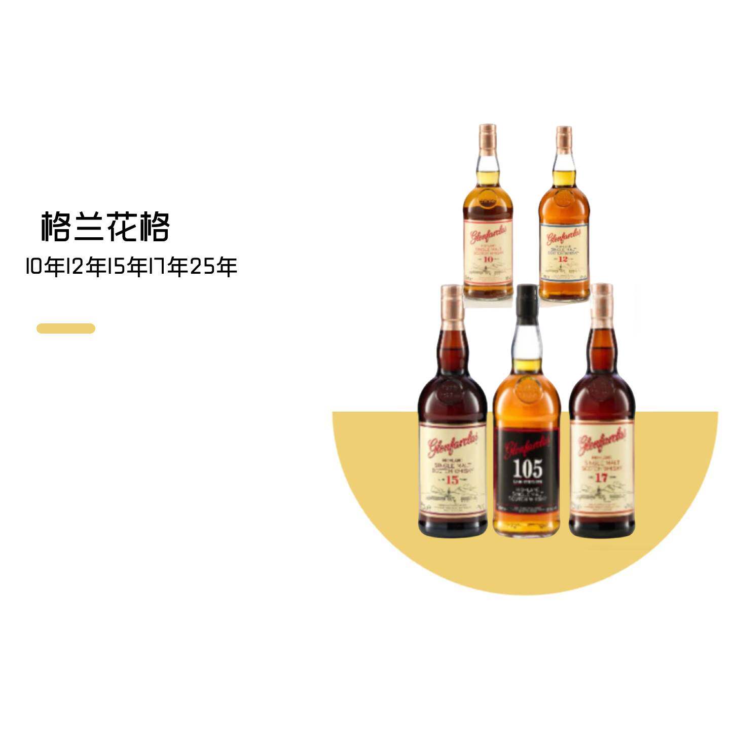 格兰花格10年12年15年17年25年花格105桶强185周年 威士忌 行货