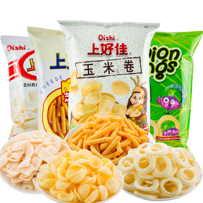 上好佳鲜虾片洋葱圈玉米卷80g*3包 零食/坚果/特产 膨化食品 原图主图