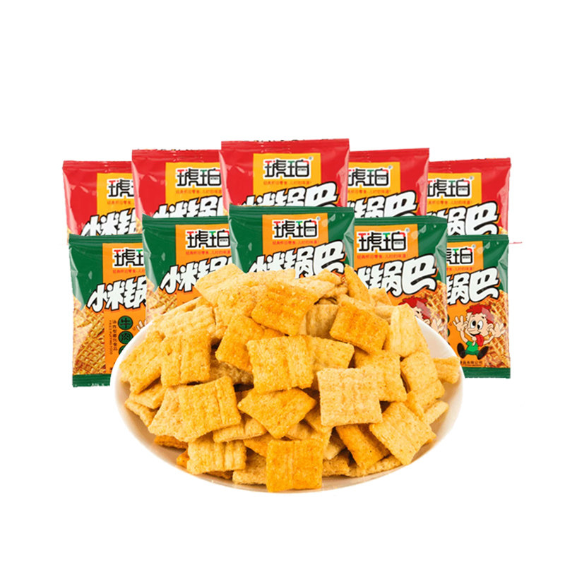 琥珀小米锅巴麻辣牛肉味约6g*10小包装8090怀旧零食小吃