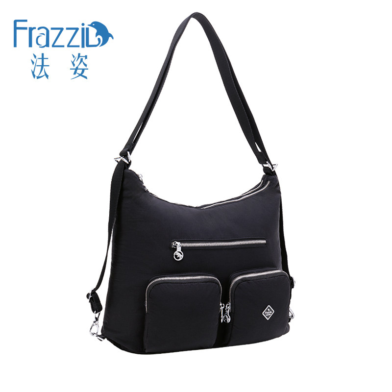 Frazzil/法姿斜挎包女包尼龙包休闲百搭女式小背包欧美妈妈单肩包
