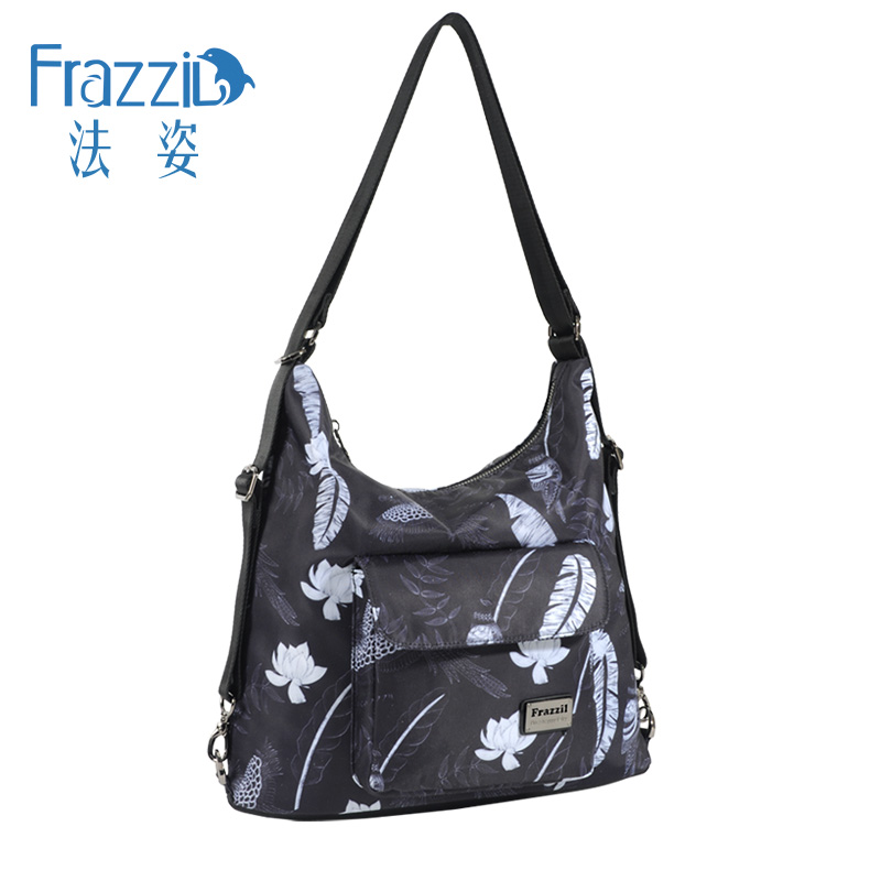 法姿斜挎包女包尼龙包休闲百搭帆布女式小背包欧美妈妈大单肩挎包