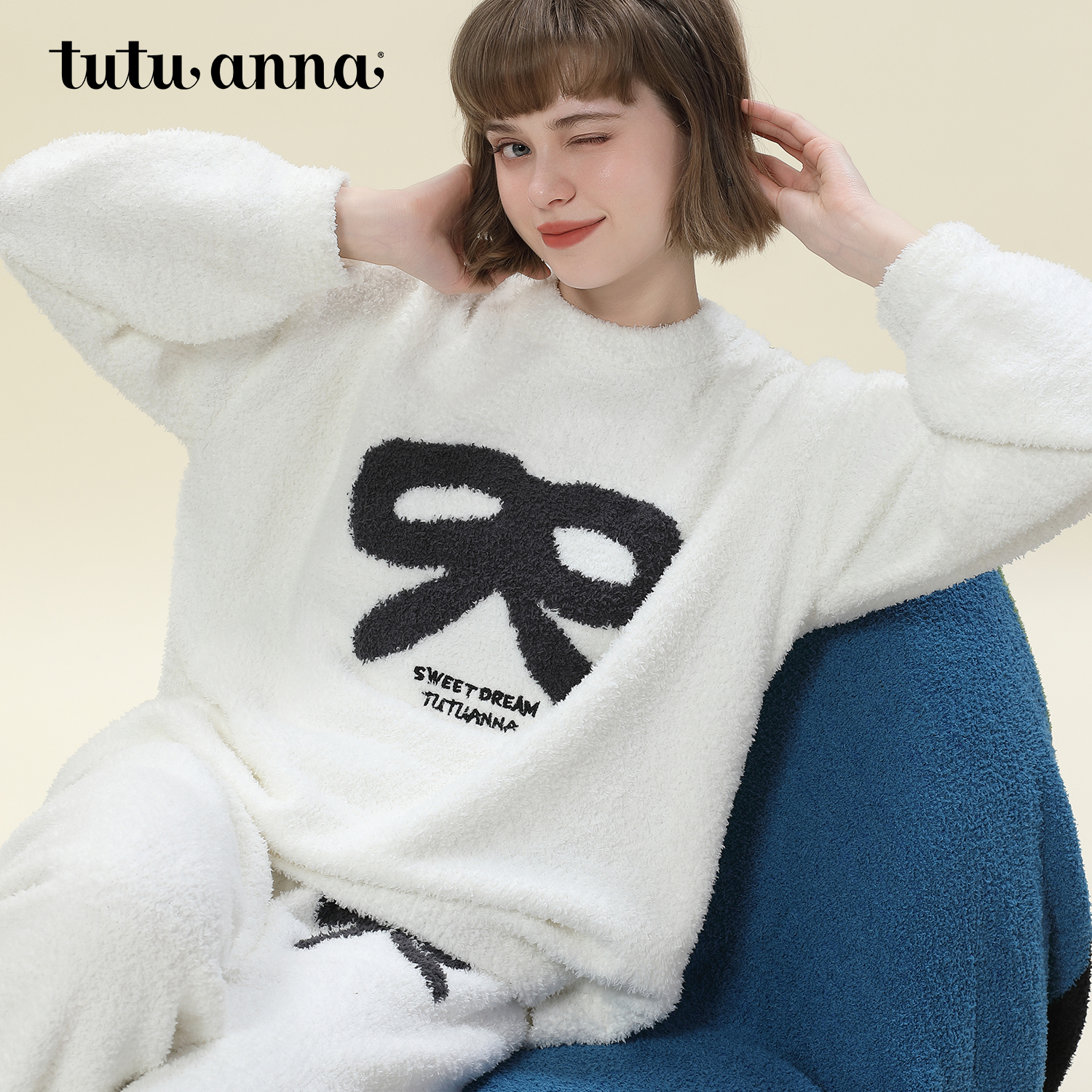 tutuanna美式学院风家居服套装