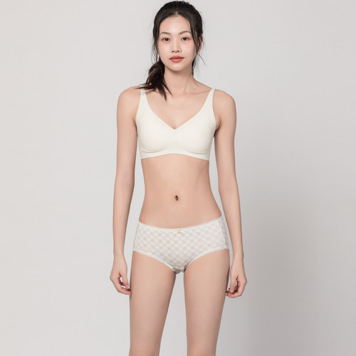 女内衣tutuanna棉质棋盘格