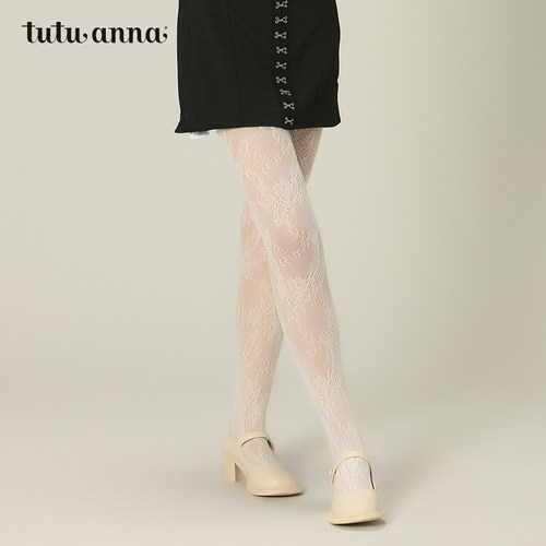 tutuanna袜子女镂空豹纹