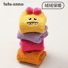 tutuanna秋冬保暖儿童毛毛袜 加绒加厚儿童地板袜可爱儿童毛毛袜