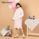 tutuanna睡袍秋冬保暖小熊印花前加厚扣睡裙