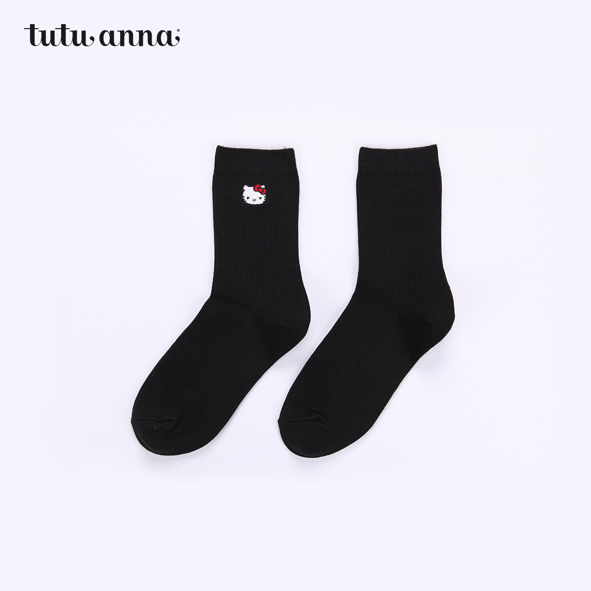 tutuanna短袜女冬季卡通hellokitty棉质女士袜子秋冬简约短筒女袜