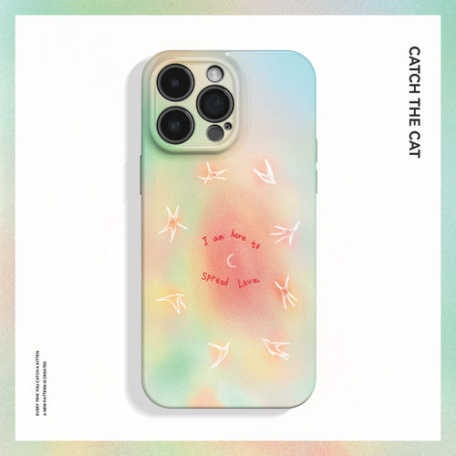 爱意蔓延~简约多巴胺ins适用iPhone16promax手机壳苹果13华为pura70小米14oppo荣耀magic6女生iqoo13一加ace5