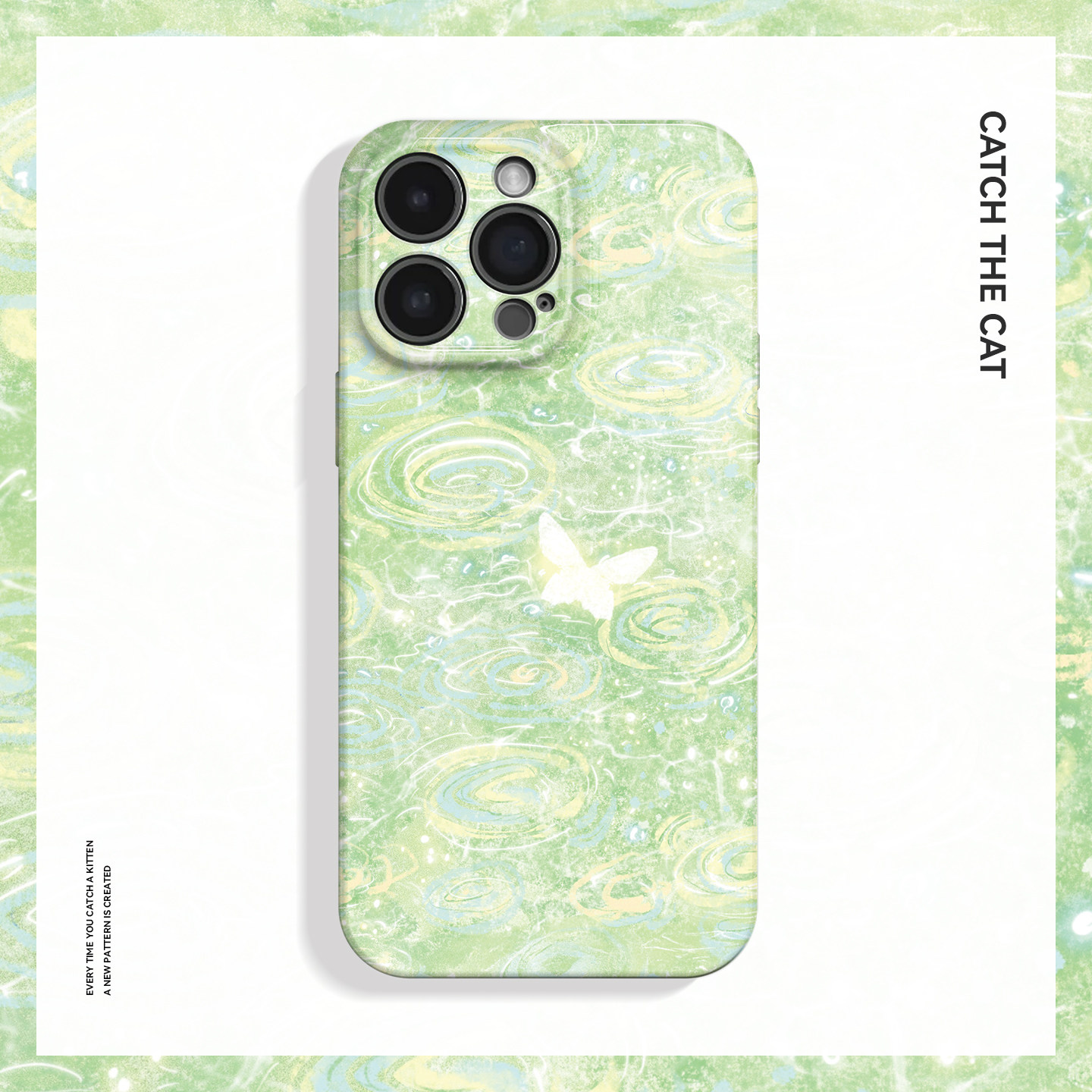 青雨~夏日清新水彩艺术ins适用iPhone16/15pro手机壳新华为mate70小米14小众vivoS19软iqooneo10苹果14findx8