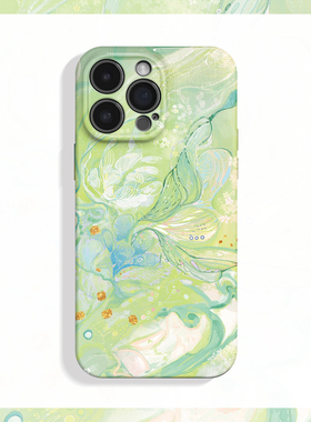 怒放~抽象油画花朵高级感ins适用iPhone16promax手机壳新nova14华为pura70小米15vivox100软oppofindx8苹果12
