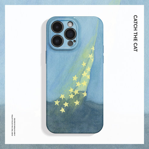 关不住的星~文艺小众油画适用iPhone16promax手机壳华为mate60小米15opporeno13苹果14艺术vivox200一加ace5