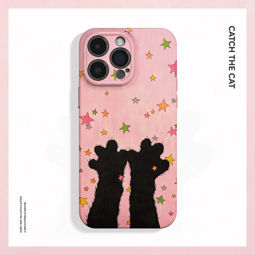 星星猫爪~个性幸运ins适用苹果17promax手机壳iphone16华为pura80小米15opporeno14荣耀400萌趣iqoo13红米k80