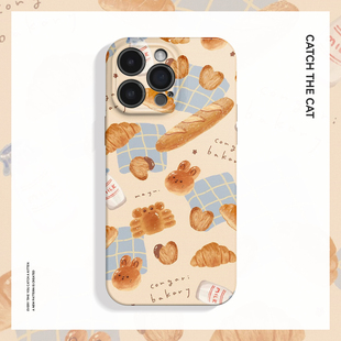 动物面包 15pro手机壳新华为mate70小米14vivoS19软iqooneo10苹果14findx8 卡通萌趣可爱独特ins适用iPhone16