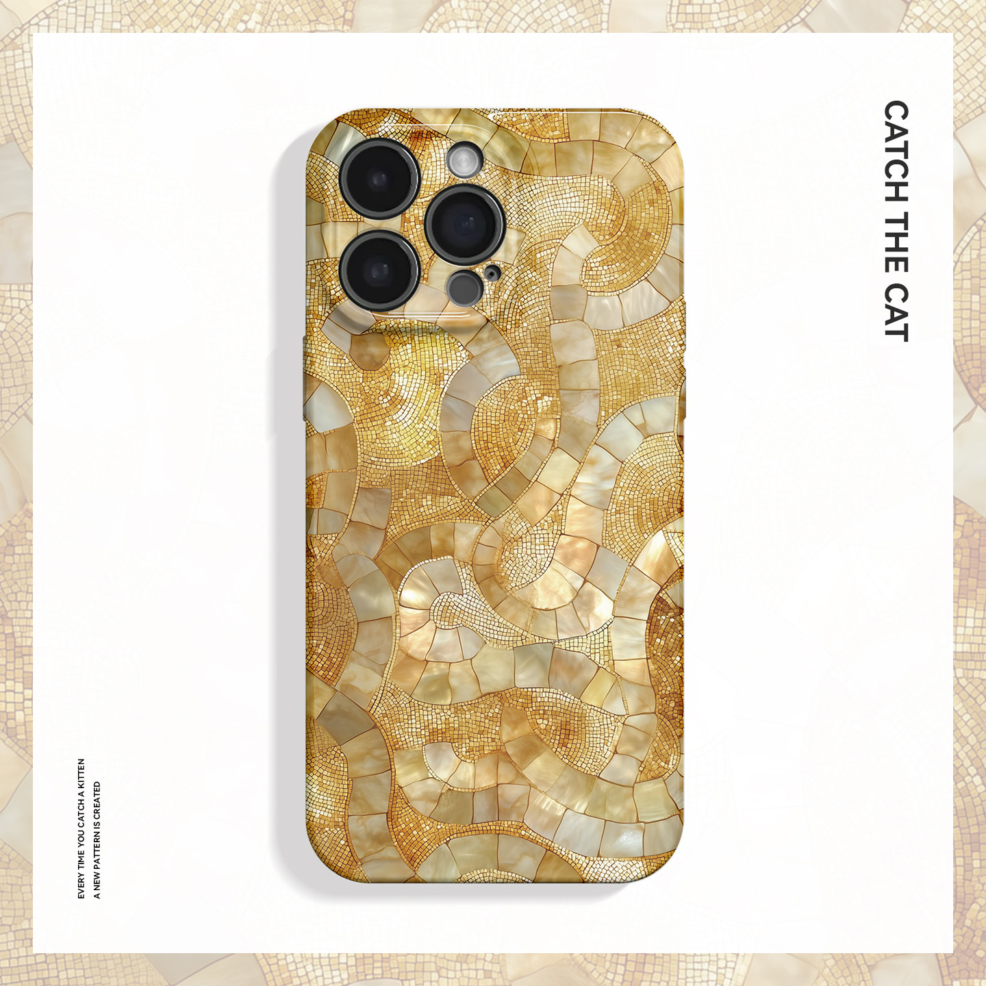 金闪闪~金色图案ins适用苹果17promax手机壳iPhone16华为mate70小米14vivoS30财运iqoo15新oppofindx8荣耀400
