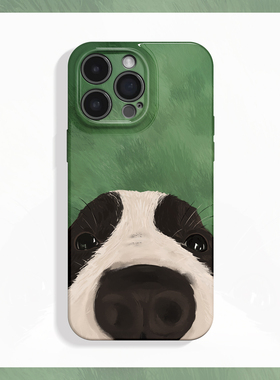 狗头~可爱治愈怼脸边牧ins适用iPhone16/15pro手机壳新华为mate70小米14小众vivoS19软iqooneo10苹果14findx8