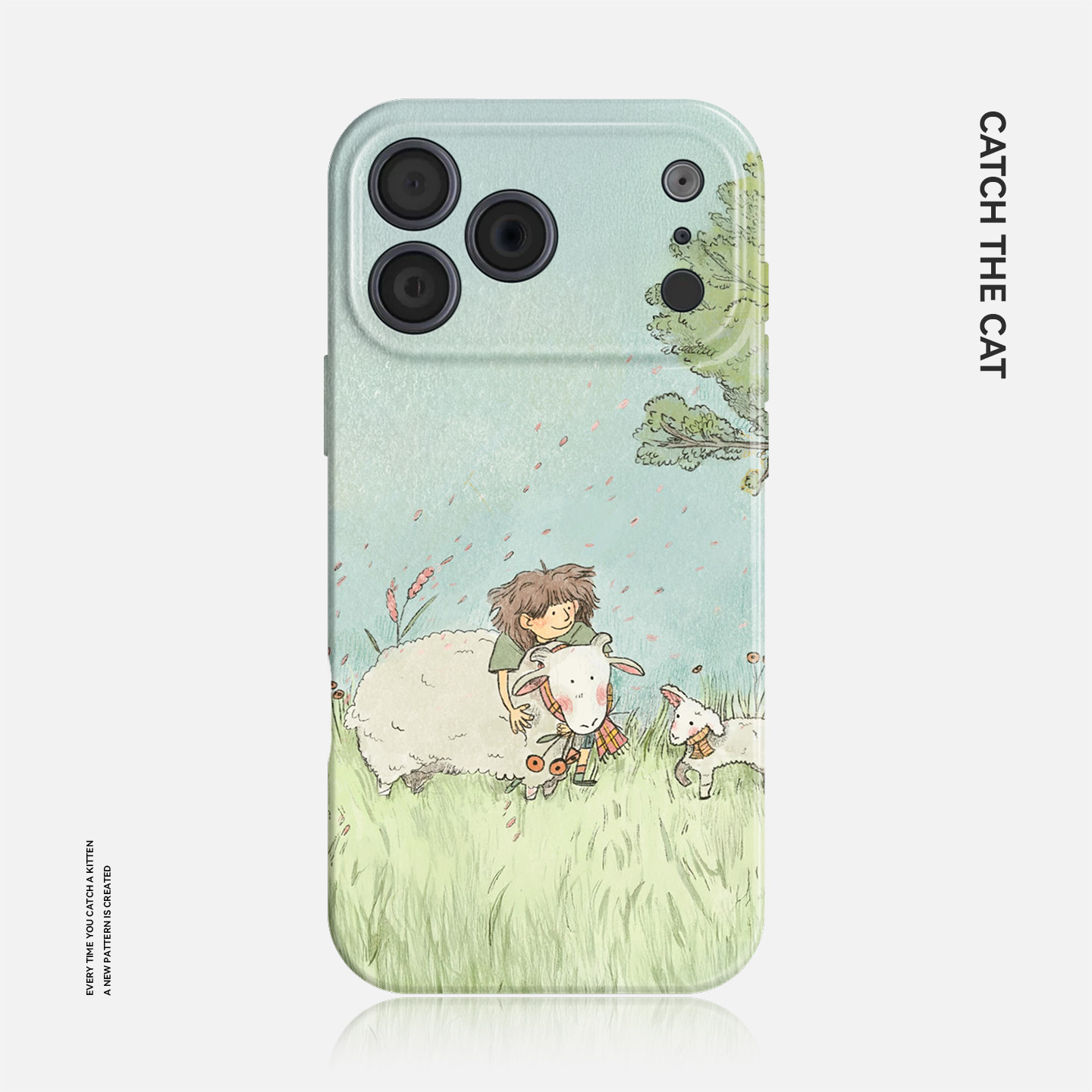 春日牛羊~清新ins适用iphone17promax手机壳苹果16nova14华为mate70卡通p80小米15opporeno13vivos50一加ace6