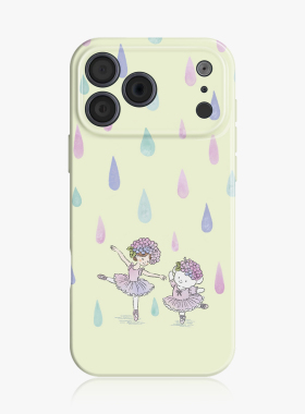 绣球舞~ins适用iphone手机壳17promax苹果16mate80华为pura70清新nova13小米15opporeno14雨滴vivo荣耀300新