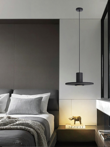 卧室床头吊灯黑洞石升降款