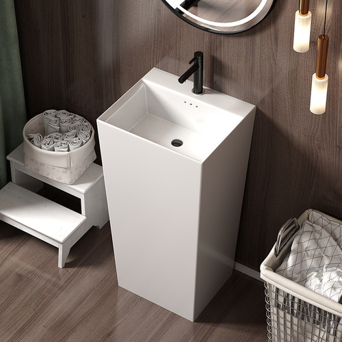 立柱式洗脸盆一体落地式洗手盆