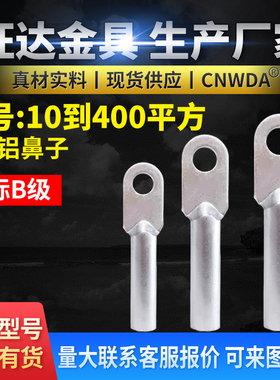 铝鼻子DL-16 25 35 50 240平方接线鼻线耳电缆铝接头接线端子厂标