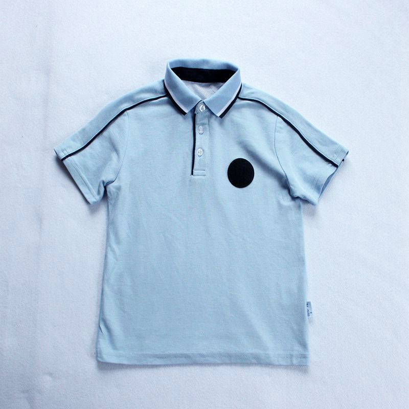 夏季男女童短袖蓝色翻领中小学生POLO衫款校服上装运动服制服