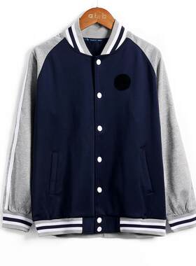 苏州工业园区星海实验中学春秋棒球服校服单排扣藏青光滑面料