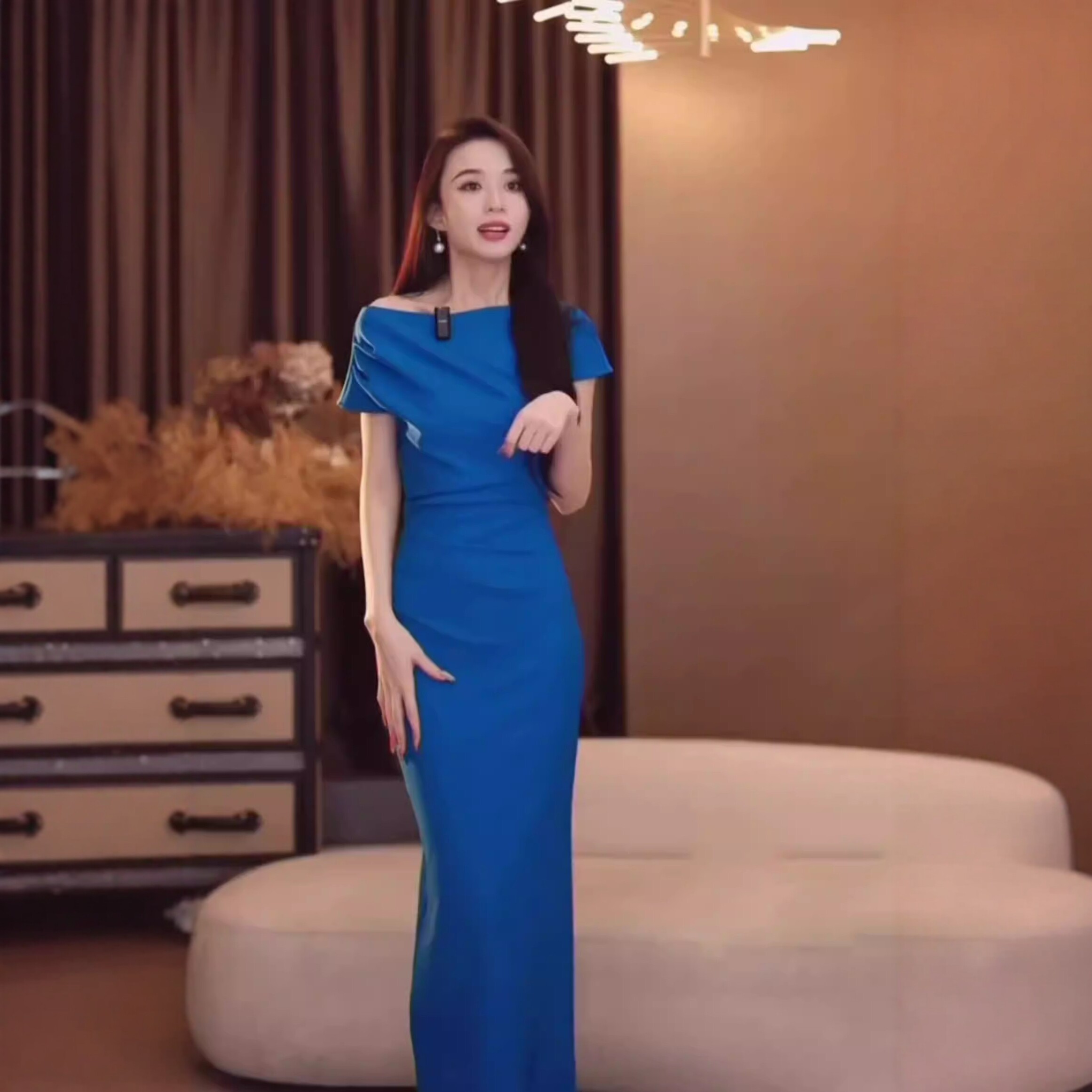 优雅气质名媛女神范御姐风礼服裙收腰短袖轻熟高端精致连衣裙女夏