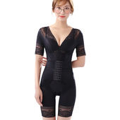 体雕加强版 连体塑身内衣收腹束腰女产后美体塑形瘦身提臀瘦腿 短袖