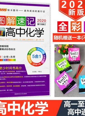 2020版PASS绿卡图书图解速记高中化学人教版RJ全彩版高中化学4合1知识大全高一高二高三高考化学复习教材辅导工具书高中化学掌中宝