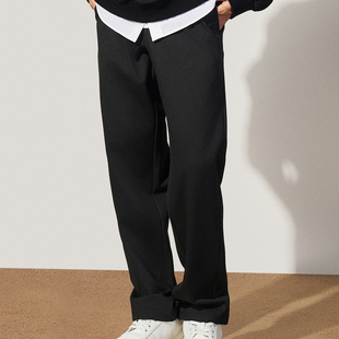 休闲裤 直筒长裤 1ST3061390 重磅针织男款 TRENDIANO2025秋冬新款