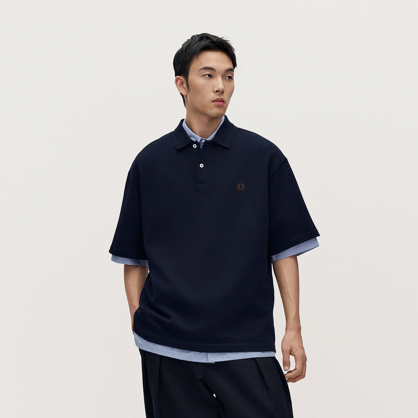 TRENDIANO纯棉POLO衫男士短袖POLO领T恤1SM1020100