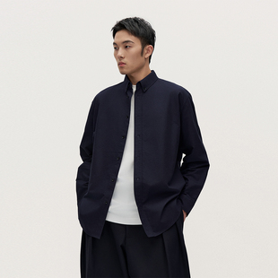 TRENDIANO2025新款纯棉高级感男士长袖衬衫 1SM1010500