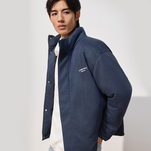 TRENDIANO2025秋冬新款立领男款保暖百搭羽绒服外套 1SE4330610