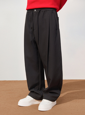 TRENDIANO2025冬季新款高克重直筒宽松男款休闲长裤 1ST4061050