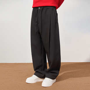 休闲长裤 高克重直筒宽松男款 1ST4061050 新款 TRENDIANO2025冬季